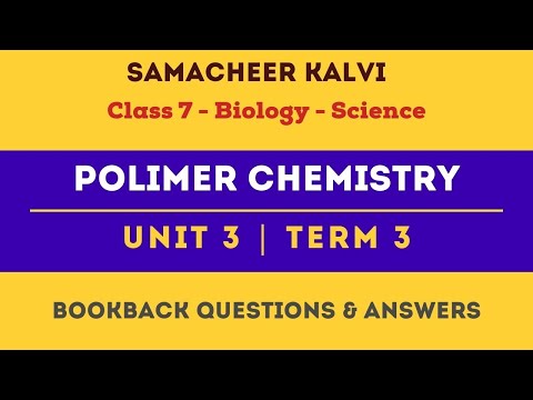 Polimer Chemistry Book Back Answers | Unit 3  | Class 7 | Biology | Science | Samacheer Kalvi