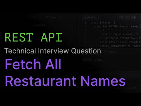 Fetch All Restaurant Names | REST API Coding Interview Challenge