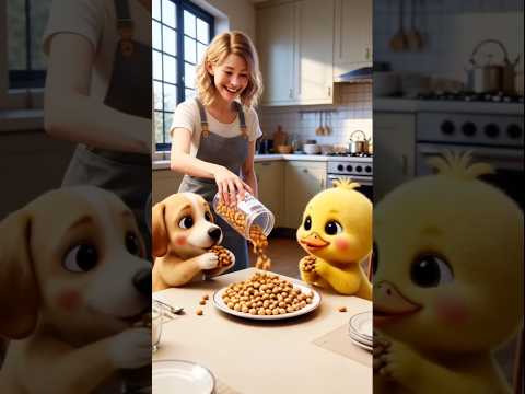 मम्मी ने कुत्ते और बत्तख को बादाम खिलाएं😛😍 #cartoon #hindicartoon #viralvideo #shorts