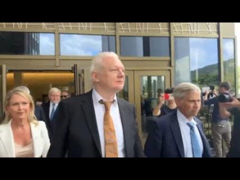 Assange leaves court in Saipan after plea deal with the US