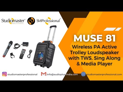 Muse 81 Active Trolley #Loudspeaker with #TWS & Sing-Along by #StudiomasterProfessional