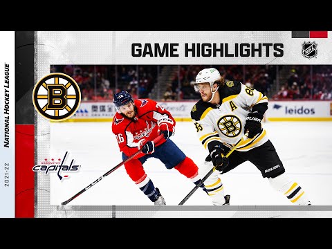 Bruins @ Capitals 1/10/22 | NHL Highlights