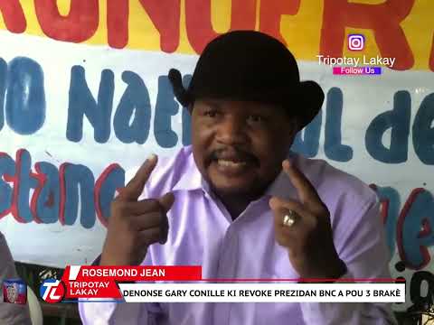 Rosemond Jean denonse premye minis Gary Conille ki revoke Prezidan BNC a pou 3 Brakè nan konsèy Prez