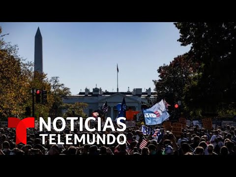 Concentración en alrededores de la Casa Blanca para celebrar triunfo de Biden | Noticias Telemundo