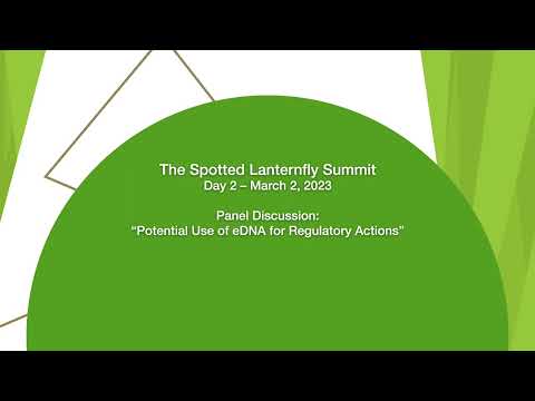 Potential Use of eDNA for Regulatory Actions - Panel Discussion - SLF Summit (3/2/23)