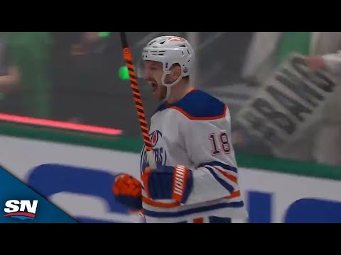 Zach Hyman Jams Puck Home From His Office To Extend Oilers Lead