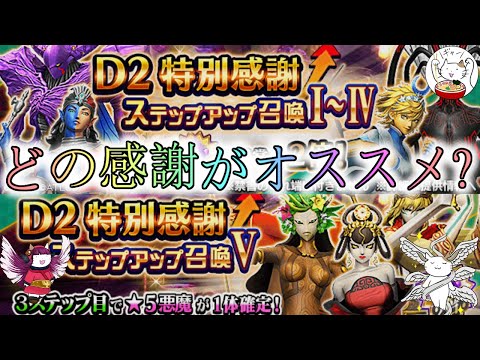 【D2メガテン】ハフアニ前の感謝召喚？1～5のどれを引くべき？【女神転生】