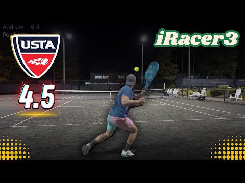 Mens 4.5 NTRP USTA Tennis match - Court Level Highlights