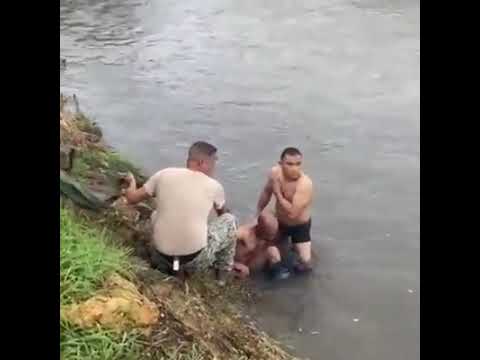 Militares lograron rescatar a hombre que fue arrastrado por arroyo en Barranquilla