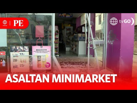 Rompen mamparas y asaltan minimarket  | Primera Edición | Noticias Perú