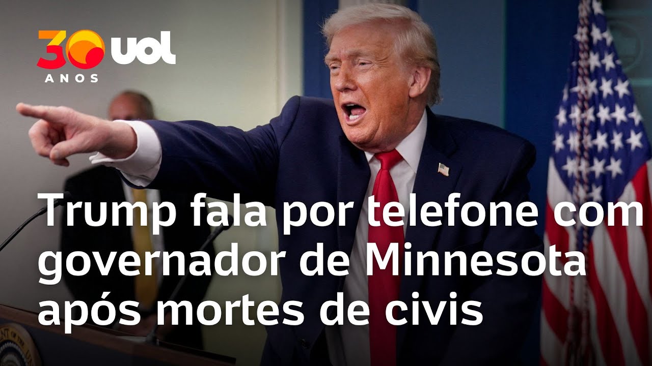 Trump baixa o tom sobre ICE e fala por telefone com governador de Minnesota após mortes de civis