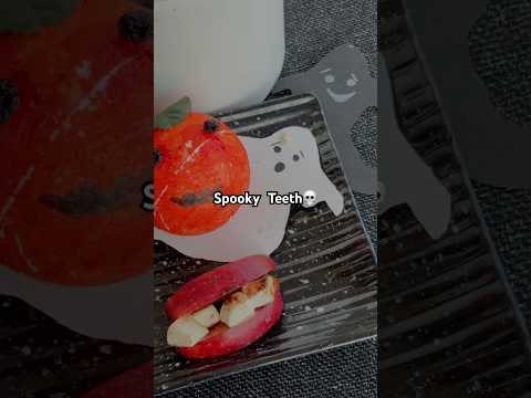 Spooky Teeth | Easy Halloween Snack for Kids 🧛🎃    #HalloweenTreats”#SpookyTeeth #fruit