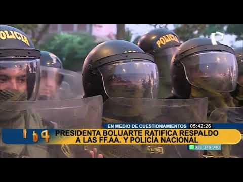 Dina Boluarte ratifica respaldo a las Fuerzas Armadas y Policía Nacional del Perú (2/2)