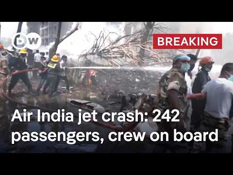 Air India passenger jet bound for London crashes in Ahmedabad after take-off | DW News