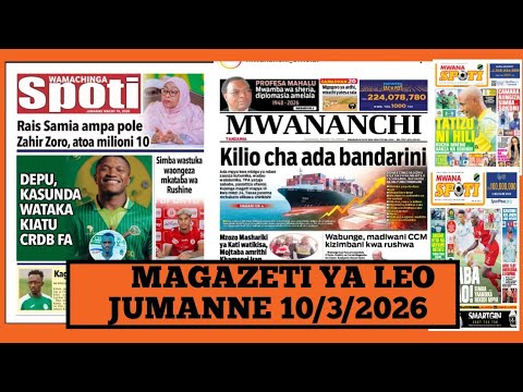 Magazeti ya leo Machi 10/2026 jumanne/magazeti ya michezo leo asubuhi/ijumanne/SIMBA 