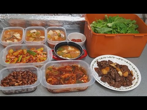 [금은동의 일주일반찬#두부조림#땅콩자반#된장찌게#오이김치#쌈장#불고기 만들기]