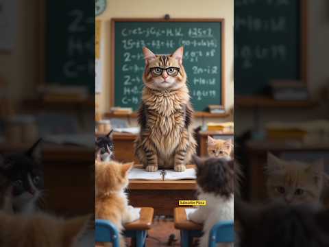 Cute Cat Teaching On School ❤️🥰 #cats #catvideos #catlovers #meow #catshorts #shorts #virals