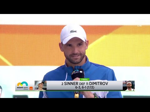 Grigor Dimitrov's Miami Open Finalist Speech | 2024 Miami Final