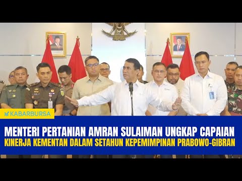 [LIVE DELAY] Mentan Amran Ungkap Capaian Kinerja Kementan dalam Setahun Kepemimpinan Prabowo-Gibran