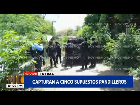 Capturan a 5 supuestos pandilleros en Lima, Cortés