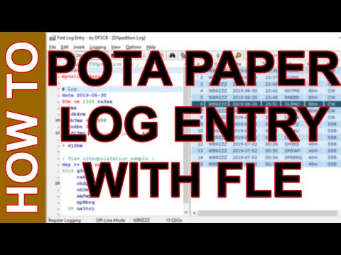 Ham Radio How To - POTA Paper Log Entry With Fast Log Entry (FLE)
