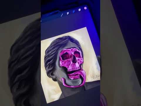 Skull Oil on canvas Skullpture by Hedi Xandt #dibujo #drawing #art