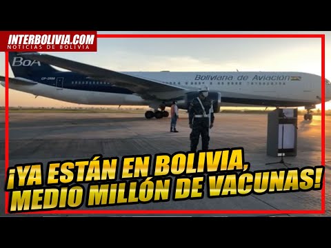 ? ASÍ LLEGO a BOLIVIA medio millón de vacunas! para luchar contra la CRISIS SANITARIA ?