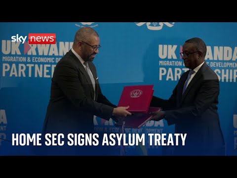 James Cleverly signs Rwanda asylum treaty