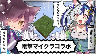 【マイクラ】マイクラコラボ！？卯月リリアさんとワンブロックやるぞ～！！！🌟【ゆうりちゃん！】
