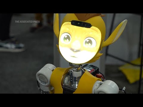 French company showcases Mirokai, the logisitics robot, at CES 2024