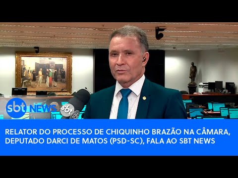 Relator do processo de Chiquinho Brazão na Câmara, deputado Darci de Matos PSD SC, fala oa SBT News