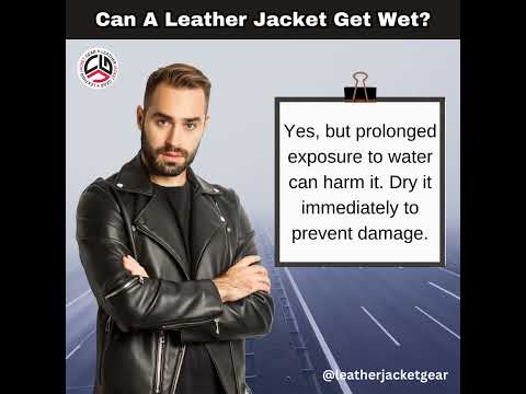 Can A Leather Jacket Get Wet? #leatherjacket #wet #shorts