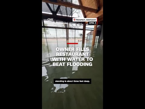 Owner fills restaurant with water to beat flooding