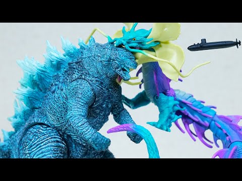 【ゴジラxコング】エナジャイズドゴジラvsティアマット【HIYA TOYS】海外フィギュア プレイメイツ 新たなる帝国 Godzilla x Kong: The New Empire　ゴジラエヴォルヴ