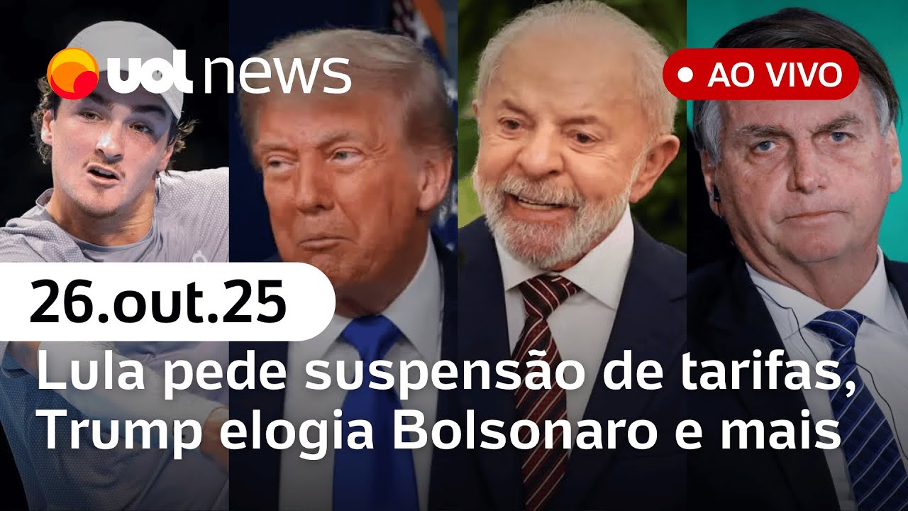 Lula e Trump: suspensão de tarifas, elogio a Bolsonaro, vinda ao Brasil; João Fonseca campeão e+