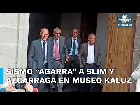 Sismo sorprende Carlos Slim Domit y Emilio Azcárraga Jean mientras esperaban a AMLO