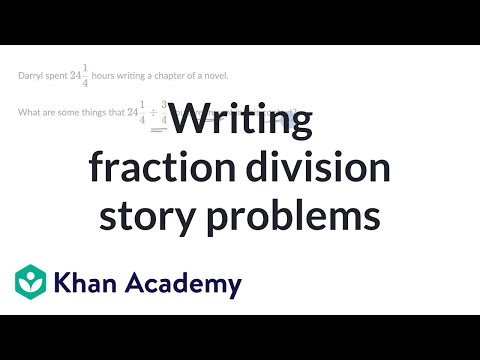 Writing fraction division story problems
