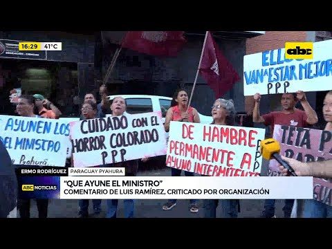 MEC: manifestación contra propuesta de “ayuno intermitente” del ministro Ramírez