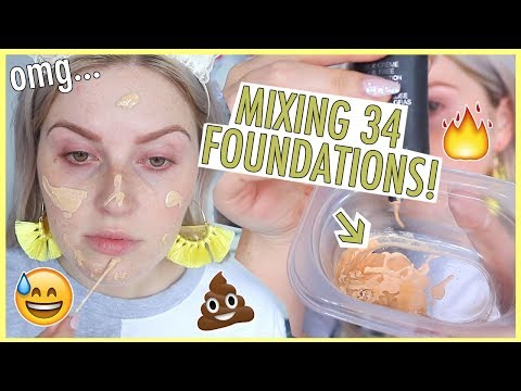 MIXING ALL MY LIQUID FOUNDATION TOGETHER ??? Wow...