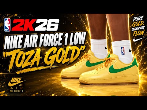 NBA 2K26 Shoe Creator - Nike Air Force 1 Low "Toza Gold"