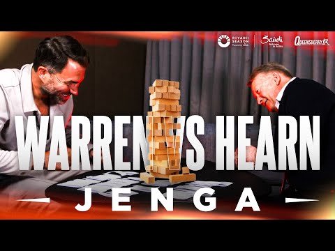 Frank warren vs eddie hearn jenga | tense promoter’s game with anthony joshua & tyson fury questions