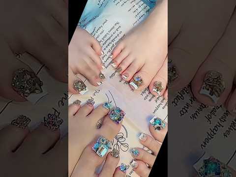 Luxury Pedicure Nail Art ✨#short #nail