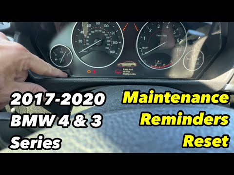 BMW 430 Maintenance Reset Oil Brake Inspection reminder 2017-2020 4 & 3 series