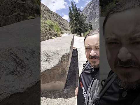 MASSIVE granite stones left on the road to Ollantaytambo! #travel #megalithic #peru