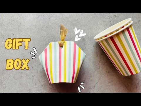 Turn Paper Cup into a Cute Gift Box | DIY Gift Box Ideas #papercup #diy #giftbox