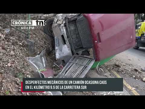 Desperfectos mecánicos de un camión ocasionan caos en Managua - Nicaragua