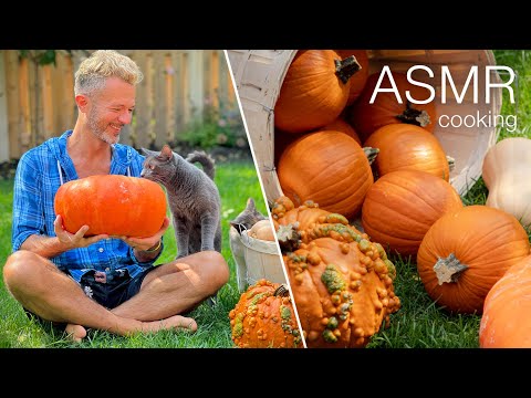 How to make perfect PUMPKIN PUREE in oven or microwave + pumpkin seeds | ASMR cooking