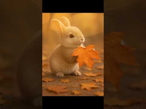 Bunny's Leaf Blanket #ai #aishorts #shortsfeed #trending #shorts #cute #fun #serotonin #aiart