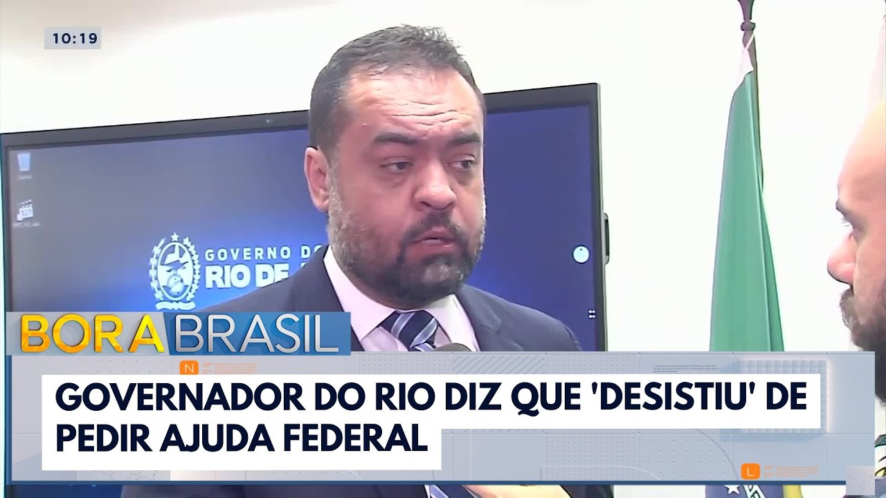 Governador do Rio diz que desistiu de pedir ajuda federal  TV Online Governador do Rio diz que desistiu de pedir ajuda federal