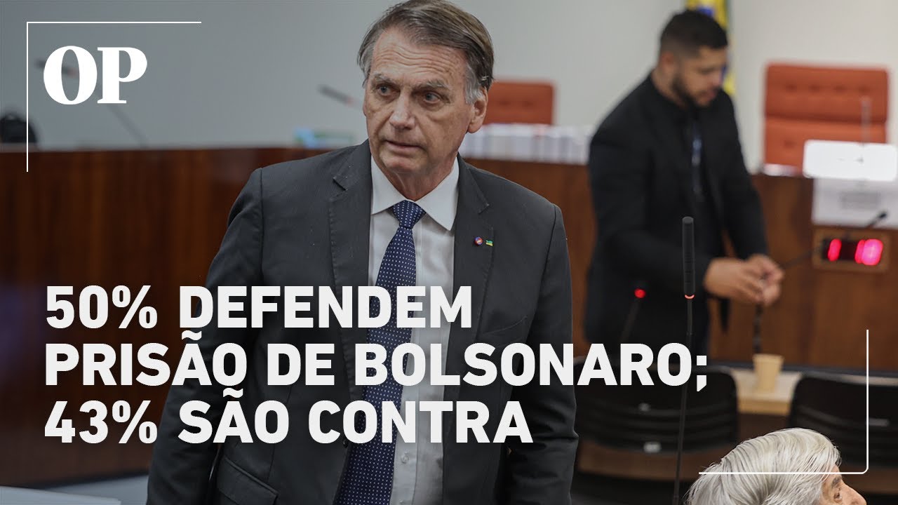 Datafolha 50 defendem prisão de Bolsonaro 43 são contra